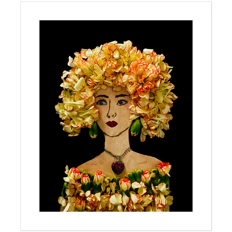 Ruffled Carnation Fine Art Print - Rectangle Unframed