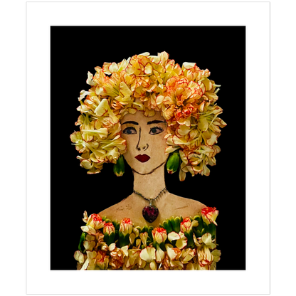 Ruffled Carnation Fine Art Print - Rectangle Unframed