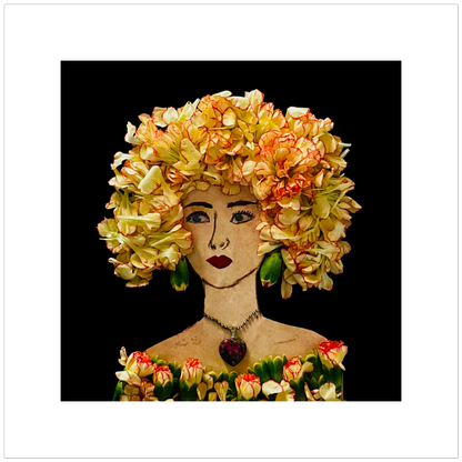 Ruffled Carnation Fine Art Print - Square Unframed