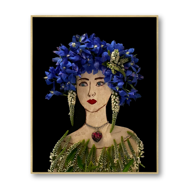 Speedwell Metal Print - Rectangle Gold