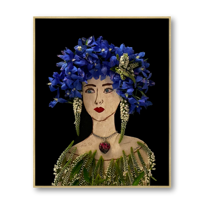 Speedwell Metal Print - Rectangle Gold