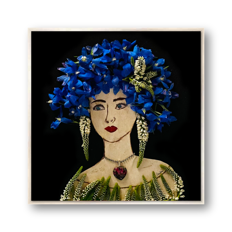 Speedwell Metal Print - Square Silver