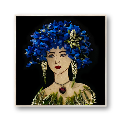 Speedwell Metal Print - Square Silver