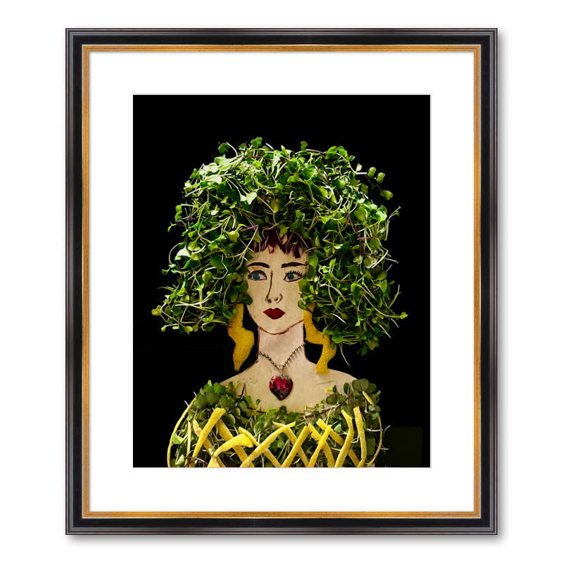 Sprouts with a Twist Fine Art Print - Rectangle Academie Frame