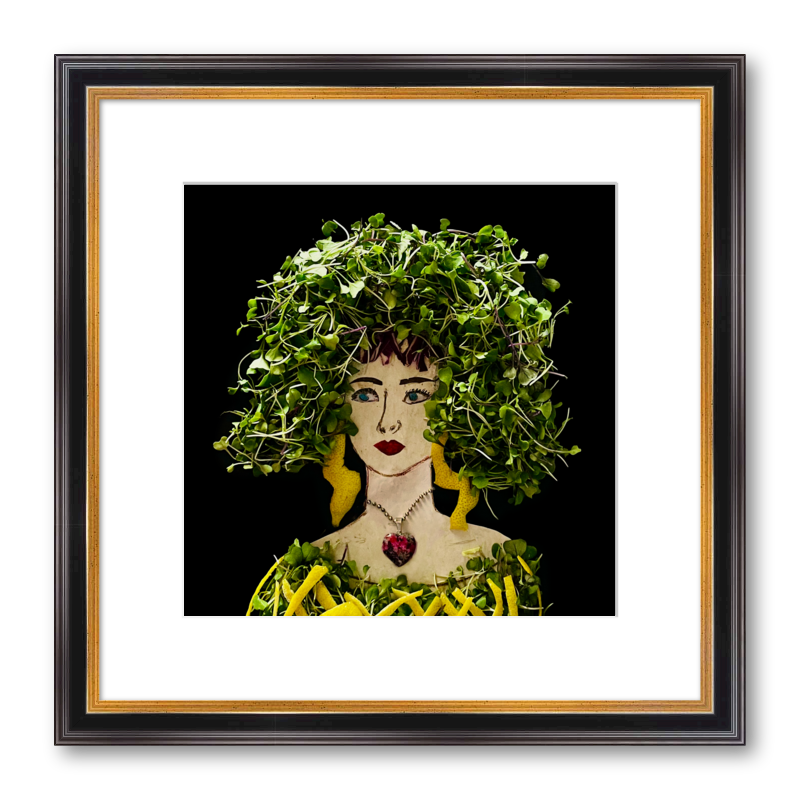 Sprouts with a Twist Fine Art Print - Square Academie Frame