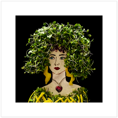Sprouts with a Twist Fine Art Print - Square Unframed