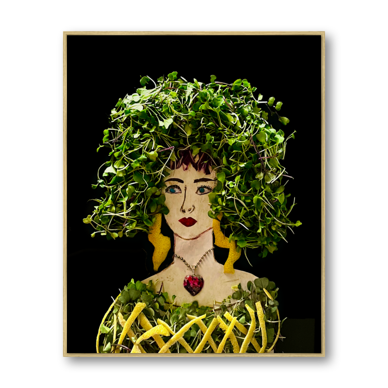 Sprouts with a Twist Metal Print - Rectangle Gold