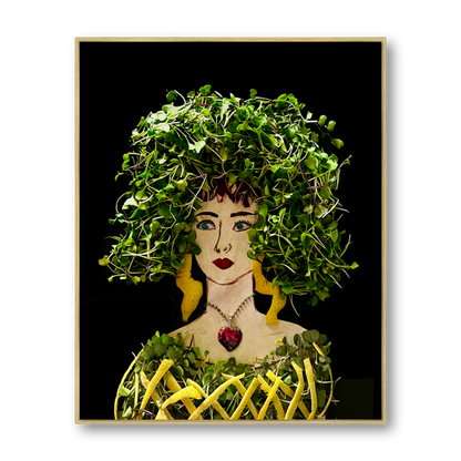 Sprouts with a Twist Metal Print - Rectangle Gold