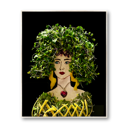 Sprouts with a Twist Metal Print - Rectangle Silver