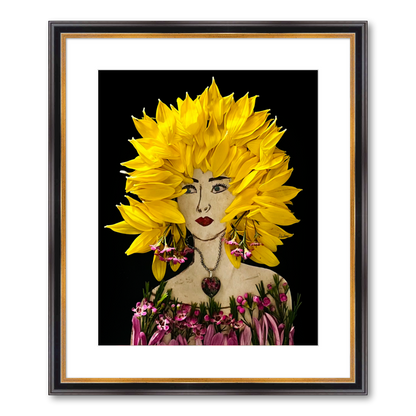 Sunflower Fine Art Print - Rectangle Academie Frame