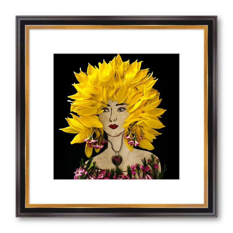 Sunflower Fine Art Print - Square Academie Frame