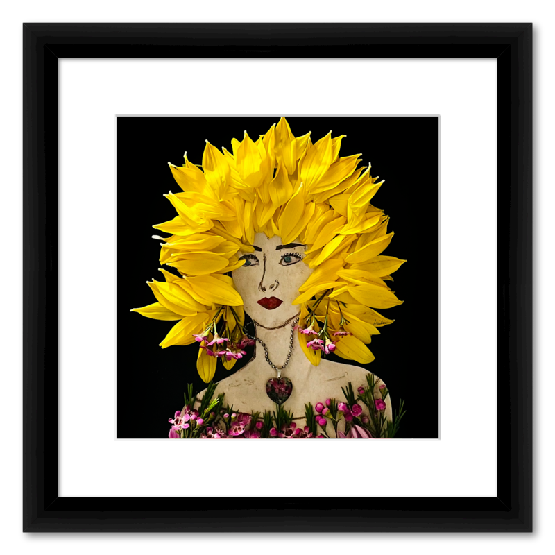 Sunflower Fine Art Print - Square Italian Prime Frame