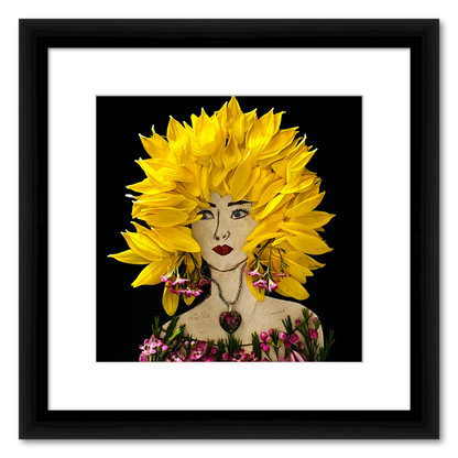 Sunflower Fine Art Print - Square Italian Prime Frame