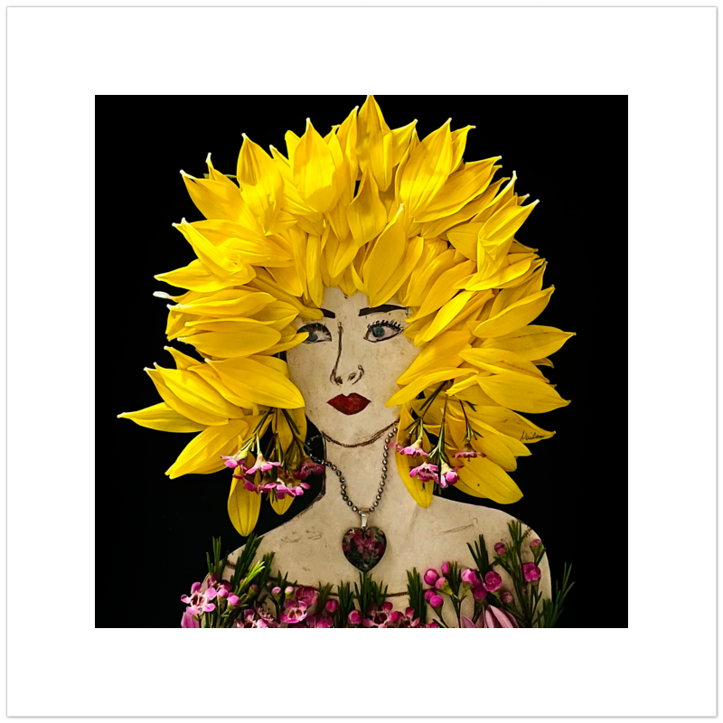 Sunflower Fine Art Print - Square Unframed