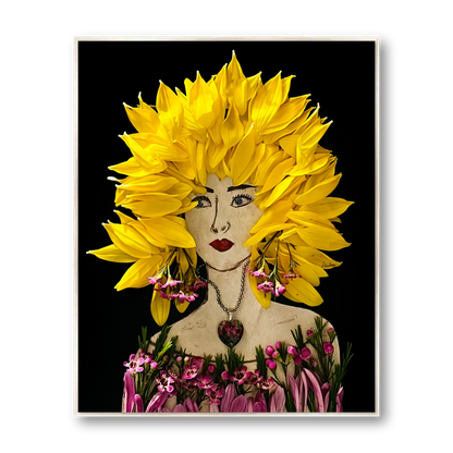 Sunflower Metal Print - Rectangle Silver