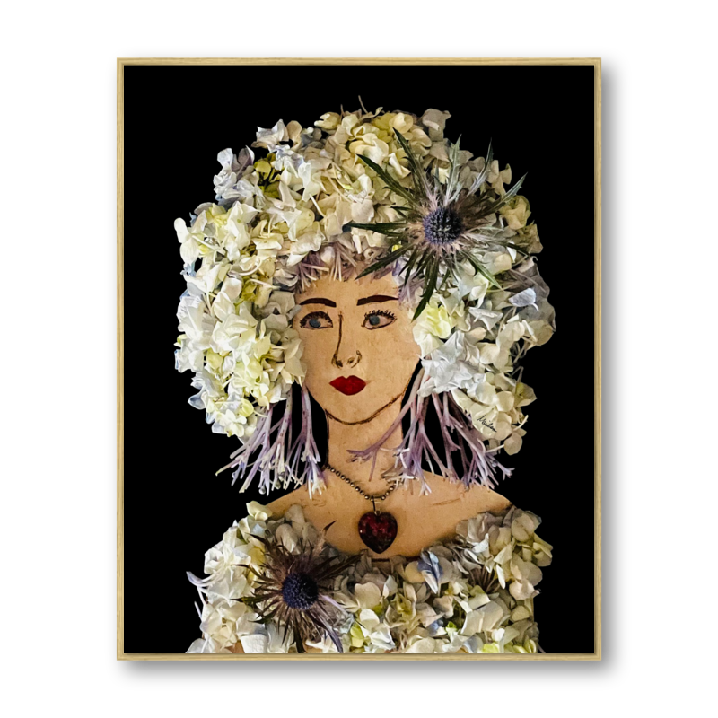 Thistle Metal Print - Rectangle Gold