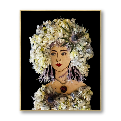 Thistle Metal Print - Rectangle Gold