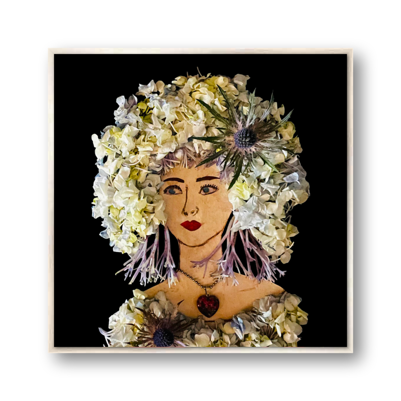 Thistle Metal Print - Square Silver