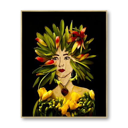 Tulip Metal Print - Rectangle Gold