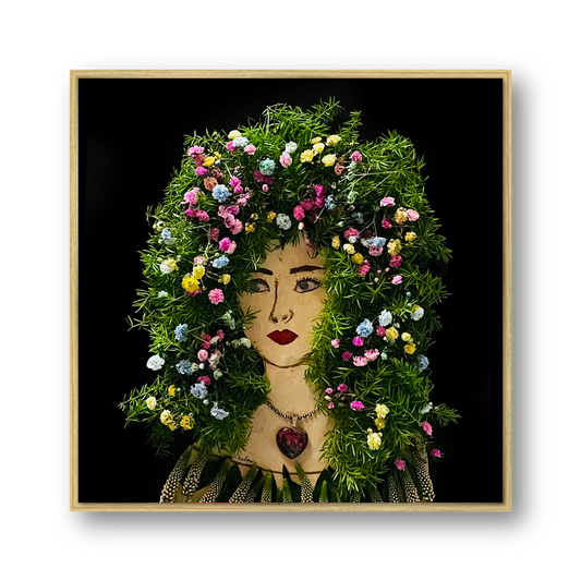 Veronica Metal Print - Square Gold