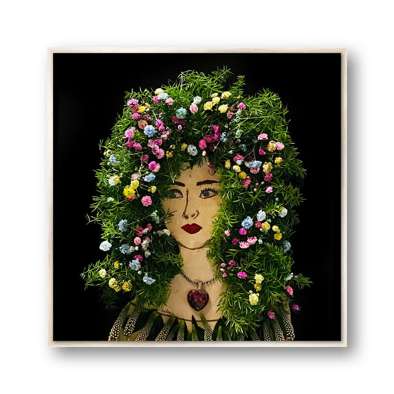 Veronica Metal Print - Square Silver