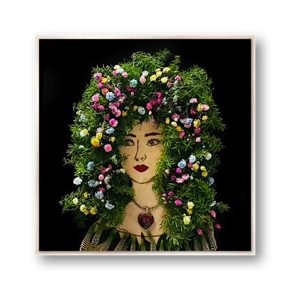 Veronica Metal Print - Square Silver