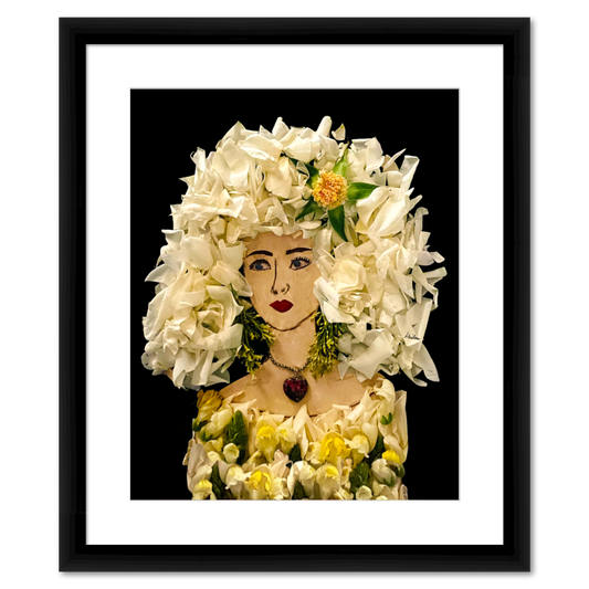 White Rose Fine Art Print - Rectangle Italian Prime Frame