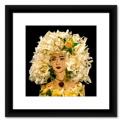 White Rose Fine Art Print - Square Italian Prime Frame