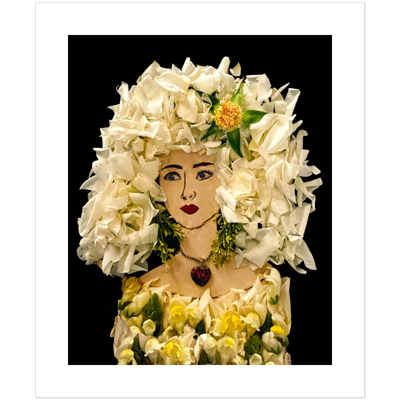 White Rose Fine Art Print - Rectangle Unframed