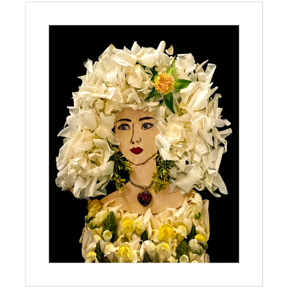 White Rose Fine Art Print - Rectangle Unframed