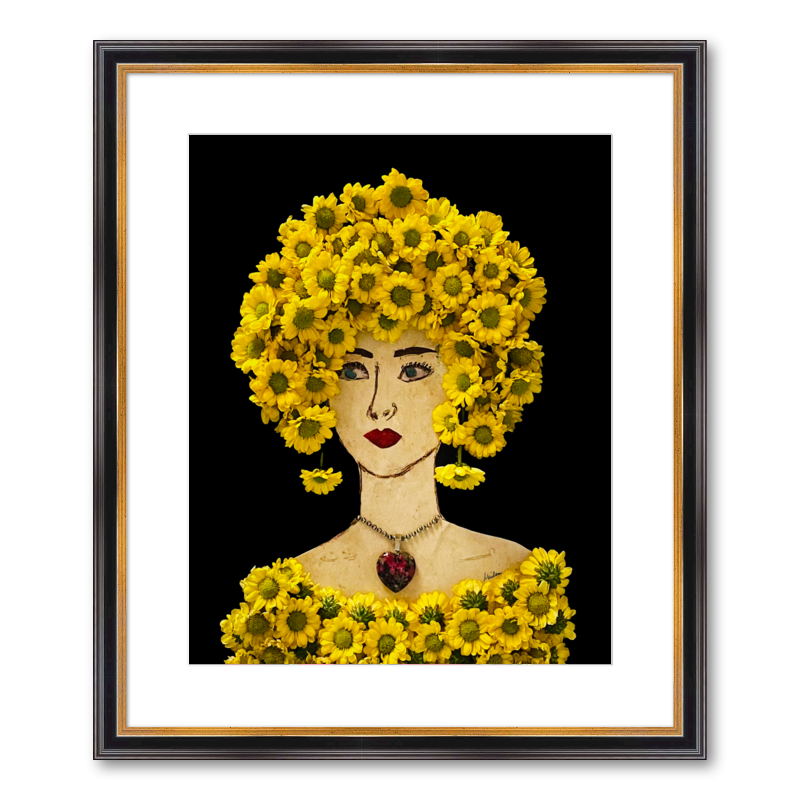 Wild Daisy Fine Art Print - Rectangle Academie Frame