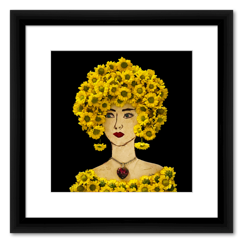 Wild Daisy Fine Art Print - Square Italian Prime Frame
