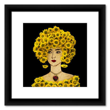 Wild Daisy Fine Art Print - Square Italian Prime Frame