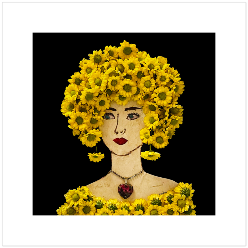 Wild Daisy Fine Art Print - Square Unframed