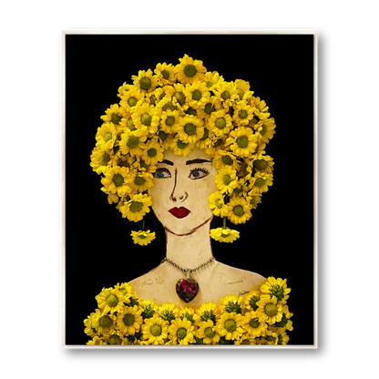 Wild Daisy Metal Print - Rectangle Silver