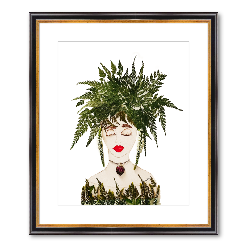 Wild Fern Fine Art Print - Rectangle Academie Frame