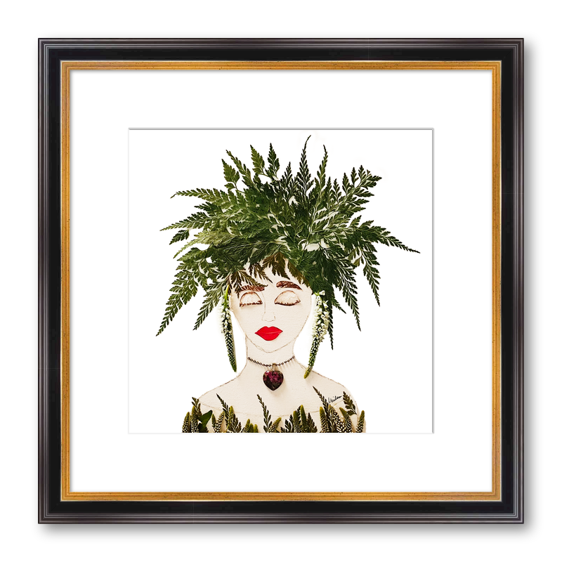 Wild Fern Fine Art Print - Square Academie Frame