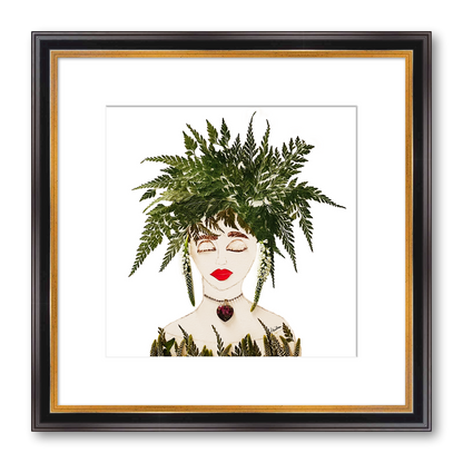 Wild Fern Fine Art Print - Square Academie Frame
