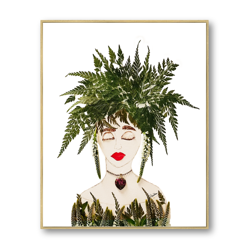 Wild Fern Metal Print - Rectangle Gold