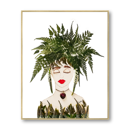 Wild Fern Metal Print - Rectangle Gold