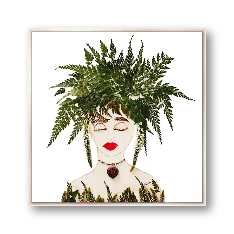 Wild Fern Metal Print - Square Silver