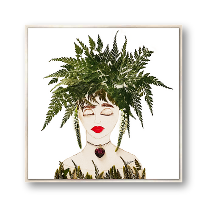 Wild Fern Metal Print - Square Silver