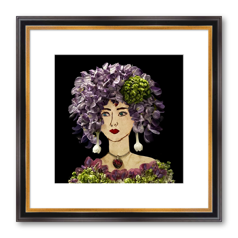 Wisteria Fine Art Print - Square Academie Frame