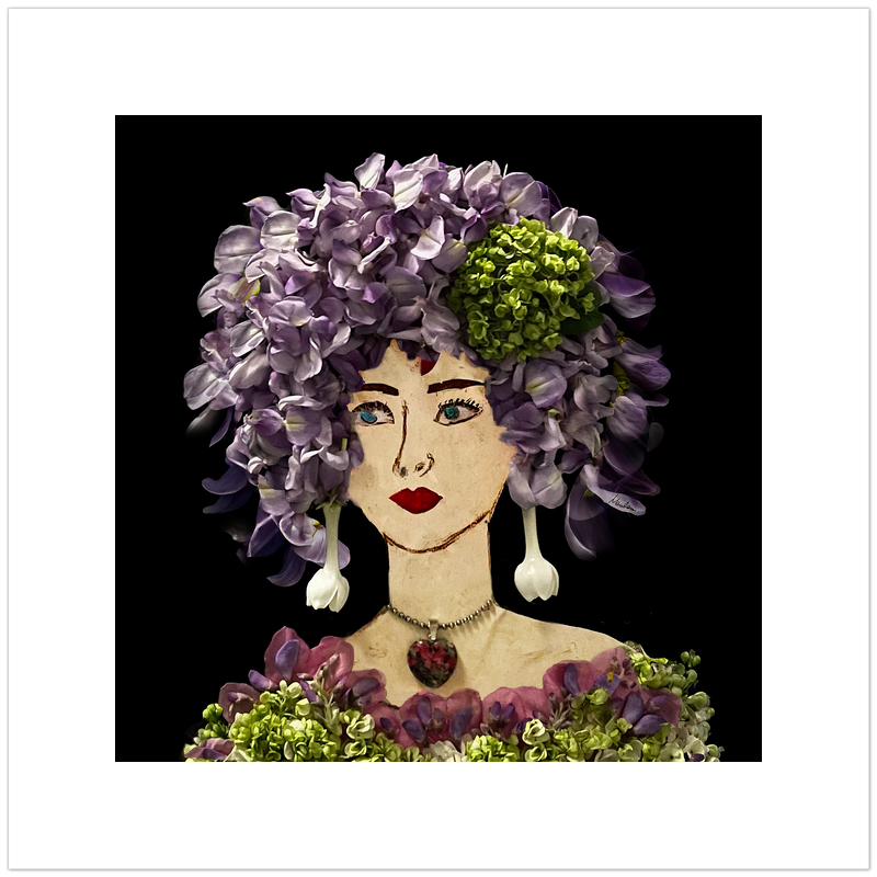 Wisteria Fine Art Print - Square Unframed