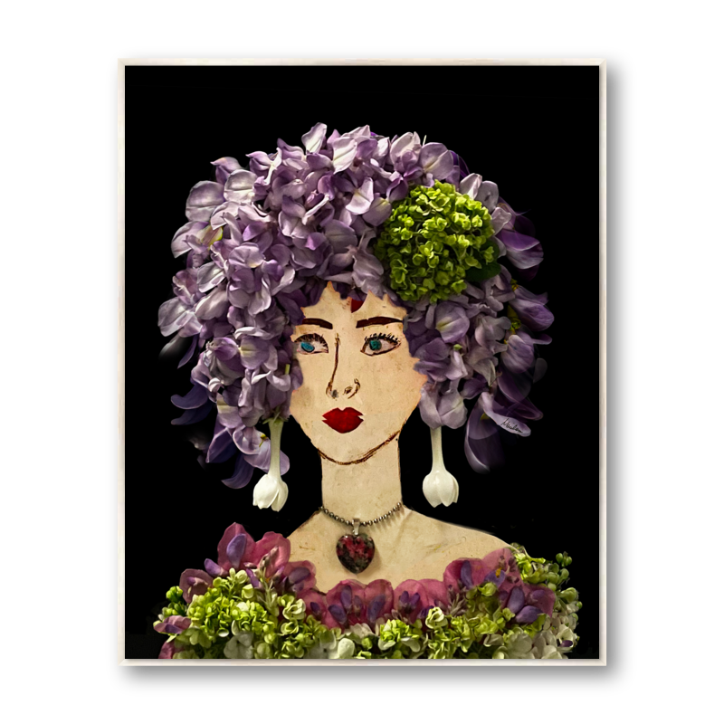 Wisteria Metal Print - Rectangle Silver