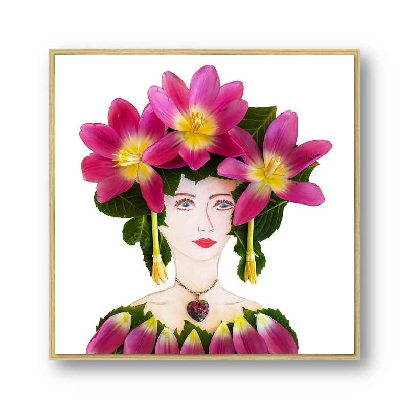 Yaya Metal Print - Square Gold