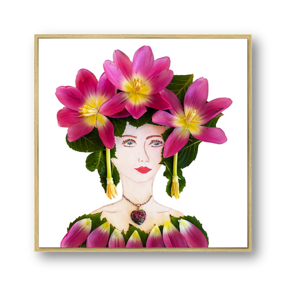 Yaya Metal Print - Square Gold