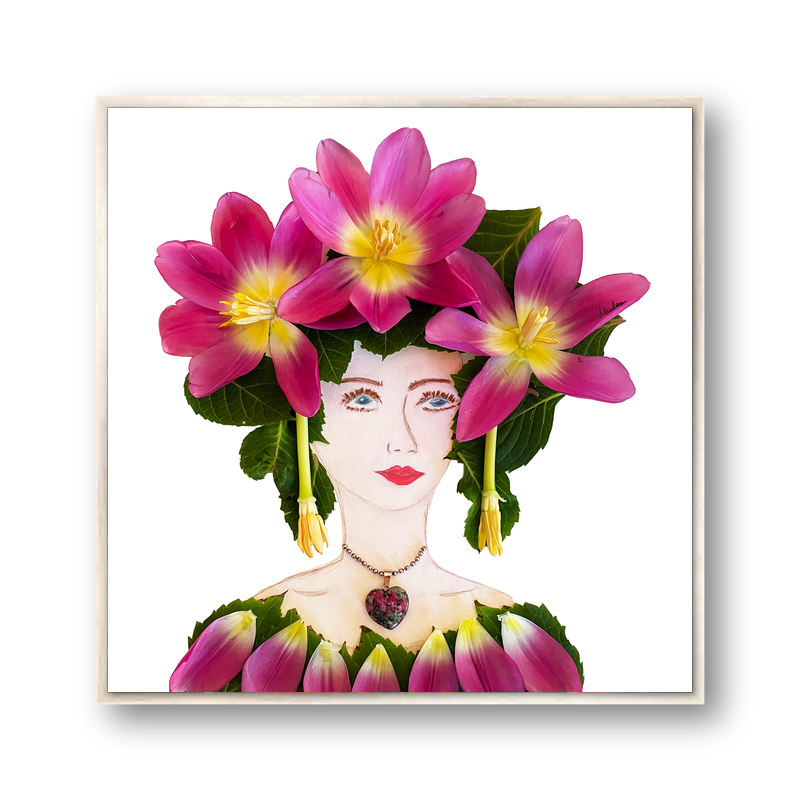 Yaya Metal Print - Square Silver