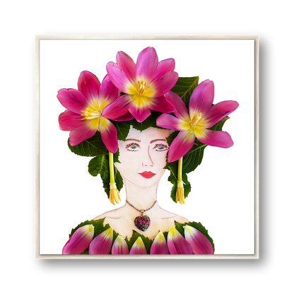 Yaya Metal Print - Square Silver