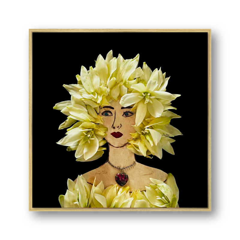 Yucca Metal Print - Square Gold